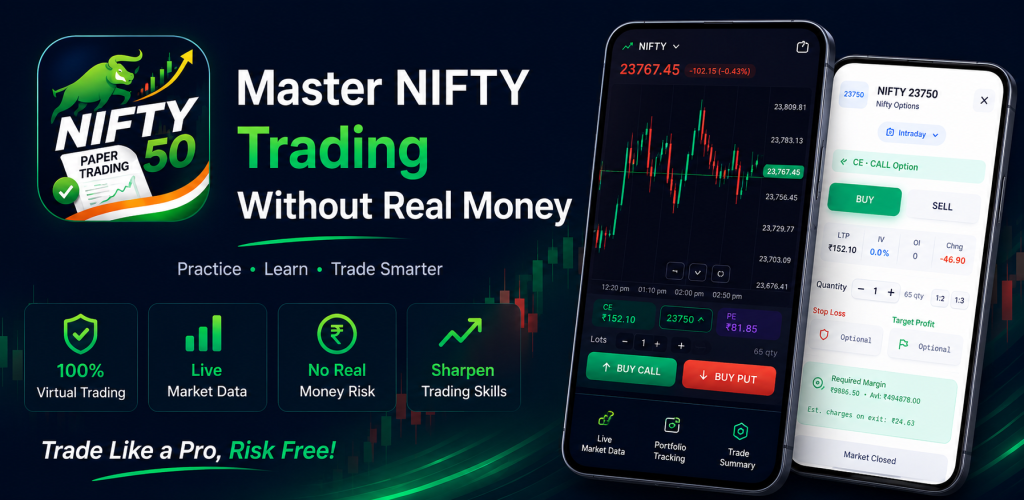 Paper Trade Nifty: NSE Options screenshot